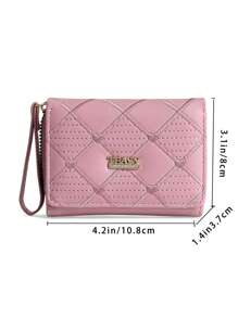 Women's Short Zipper Wallet With Embroidery Fashionable Multi Card Holder Clutch Coin Wristlet Wallet For Women Wallet Purse Wallet Small Wallet