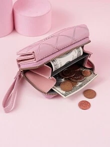 Women's Short Zipper Wallet With Embroidery Fashionable Multi Card Holder Clutch Coin Wristlet Wallet For Women Wallet Purse Wallet Small Wallet
