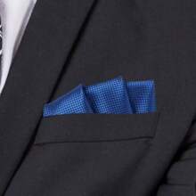 1 Pièce Mouchoir De Poche En Soie À Carreaux Pour Costume D'affaires Formel De Mariage Pour Homme