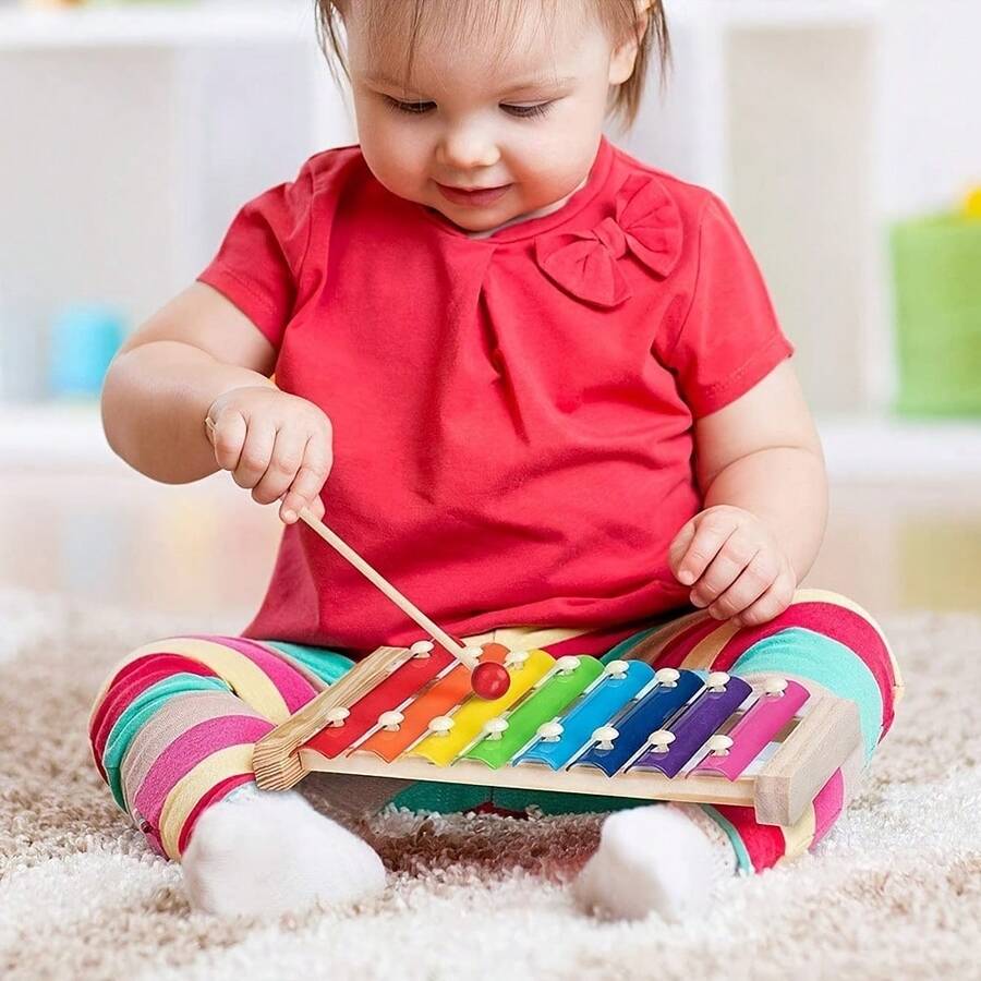 嬰兒和兒童八度手鋼琴，幼兒教育打擊樂器，聖誕、萬聖節和禮品的理想選擇 - 彩色 - 查看 1
