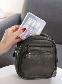 4入組真空壓縮式分裝噴霧瓶套裝,空氣壓縮式液體粉底旅行用塑料乳化噴霧瓶分裝瓶多功能精華純露真空化妝品瓶10毫升,真空壓縮式分裝式旅行便攜型化妝噴霧瓶水奶粉底液樣品空瓶