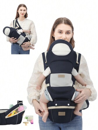 Baby Carrier Waist Stool, Breathable, All Season, Front Carry, Ergonomic Design