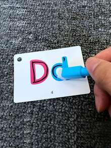 Juguete De Tarjetas De Letras Alfabéticas Limpias, Regalos De Letras Mayúsculas Y Minúsculas Para Niños Preescolares, Patrones De Animales Y Frutas De Dibujos Animados Para Deletrear - Multicolor - Ver 4