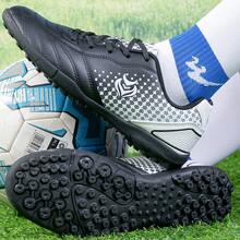 Lightweight Breathable Classic Fashionable Low-Cut Popular Outdoor Sports Student Soccer Training Shoes Ronaldo  Cleats - Black and White - View 4