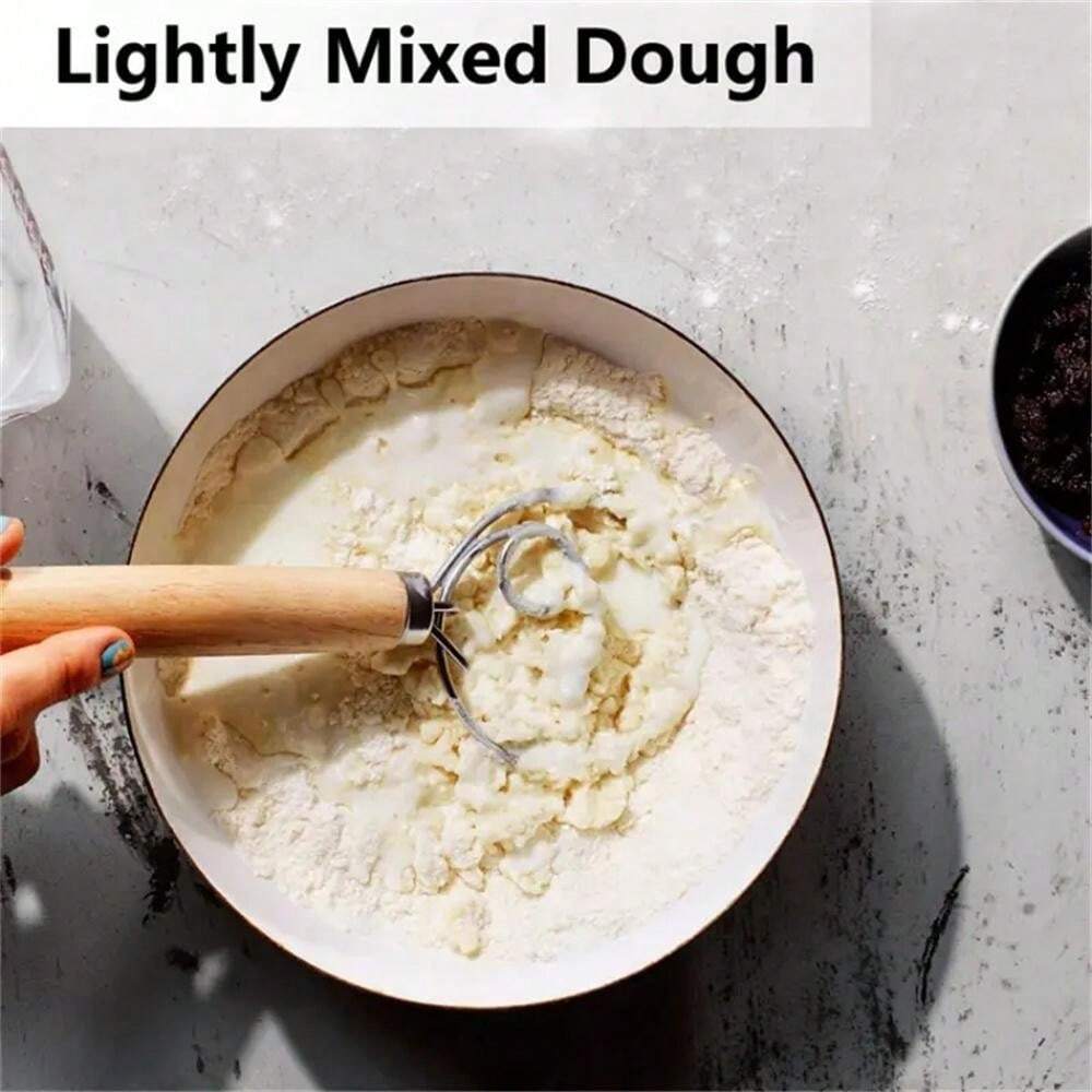 9pcs Stainless Steel Baking Set, Including Danish Dough Whisk, Bread Lame, Dough Scraper