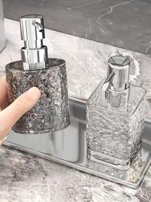 Bộ hộp đựng đồ dùng vệ sinh cá nhân phòng tắm 1 chiếc, bao gồm chai đựng sữa rửa mặt, dầu gội, sữa tắm, bột giặt, chai bơm rỗng và bình tạo bọt bằng nhựa đựng sữa rửa mặt và sữa tắm Trang trí phòng tắm tại nhà Trang trí mùa thu Trở lại trường - Nhiều màu - Xem 2