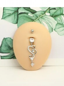 1pc 14G Dangle Belly Button Ring For Women Girls Stainless Steel Belly Button Navel Piercing CZ Dangle Belly Piercing Body Jewelry - Belly ring - View 19