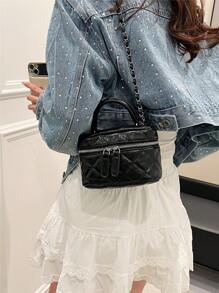 Embroidery Chain Strap Ladies' Handbag Crossbody Bag