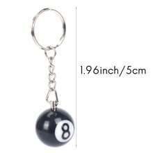 2x llavero bola de billar llavero happy No. 8 - Multicolor - Ver 2