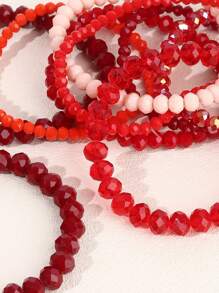 9pcs Faceted Elastic Bracelet
