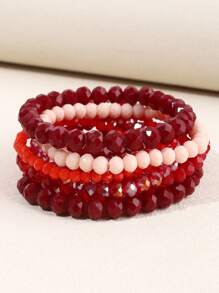 9pcs Faceted Elastic Bracelet