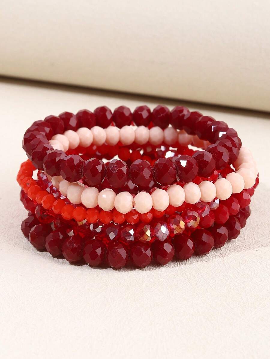 9pcs Faceted Elastic Bracelet