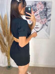 Women Jumpsuits - 黑色 - 查看 3