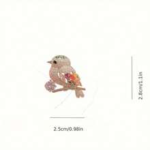 1 pieza de broche de pájaro urraca con diseño de patrón de color, broche creativo con patrón de animal para chaqueta o bolso, accesorios de ropa femeninos, excelente para combinar con un vestido - broche de pájaro - Ver 4