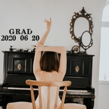 1件字母鏡面貼紙名字貼銀色亞克力26個字母牆貼和符號裝飾鏡面壁貼,適用於婚禮兒童寶寶女孩生日派對臥室 - 黑色 - 查看 4