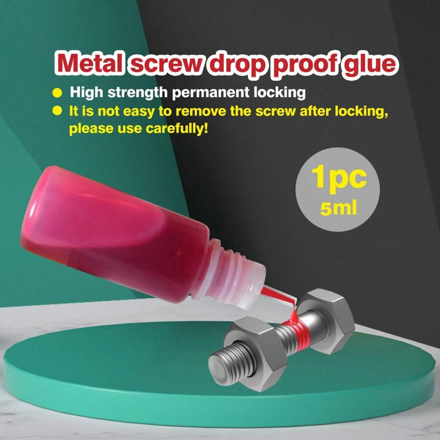 1pc 10ml Red High Strength Thread Locker Sealant, Prevent Screws