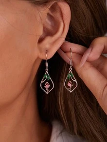 H Z JEWERLY 1 đôi Đúng mốt Pha lê Bông tai giọt nước , Vàng hồng & Mạ bạch kim , Hoàn hảo Đối với Quý cô Mặc hàng ngày Hoặc Như A Qủa tặng Đối với Gia đình Và Bạn - Nhiều màu - Xem 6
