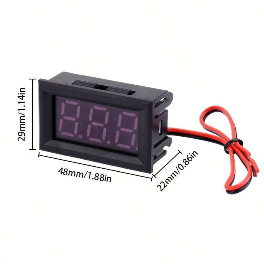 3pcs 0.56inch Led Digital Voltage Meter With Reverse Connection
