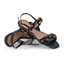 Women Flat Sandals - 黑色 - 查看 4