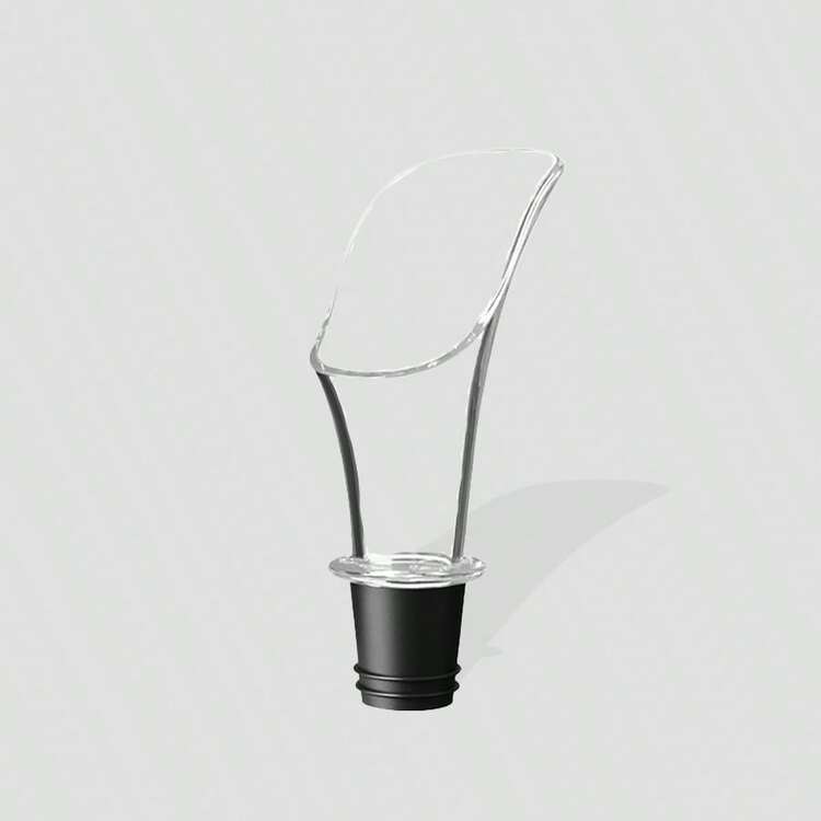 Decantador creativo de vino tinto con forma de pétalo y tapón de vacío con aireador de vino y decantador - Caja de color negra con forma de pétalo. - Añade 7