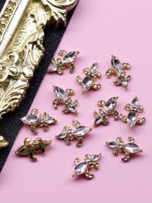 10Pcs/Set Luxury & Rhinestone Design Alloy Nail Art Decoration Nail Charms Diy Nail Gems Nail Supplies Nails