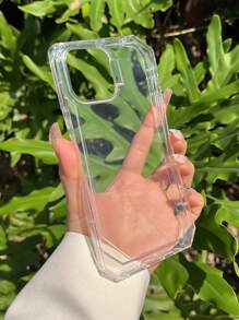 1 Ốp điện thoại chống rơi hình bát giác không đối xứng trong suốt tương thích với iPhone 15/14/13/12/11 Ốp điện thoại trong suốt - Trong sáng - Xem 1