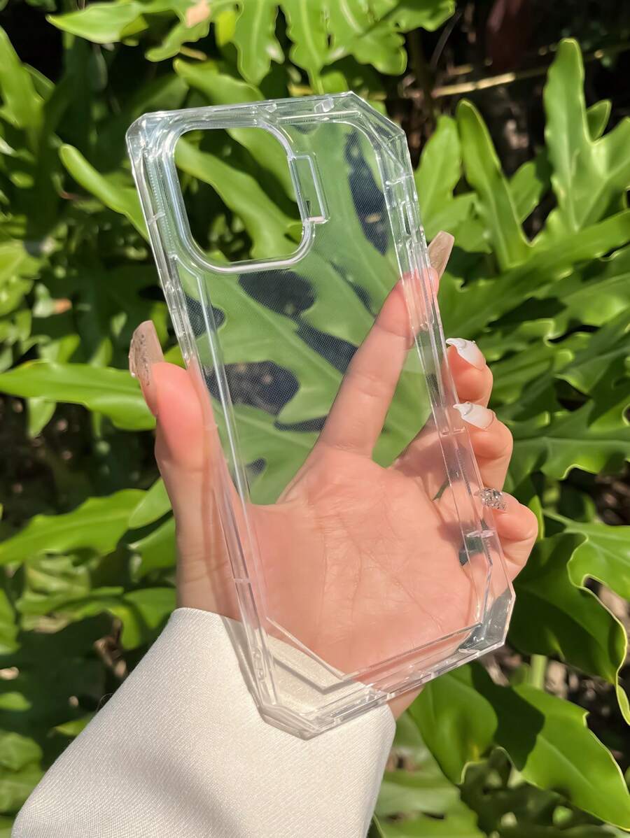 1 Ốp điện thoại chống rơi hình bát giác không đối xứng trong suốt tương thích với iPhone 15/14/13/12/11 Ốp điện thoại trong suốt - Trong sáng - Xem 1
