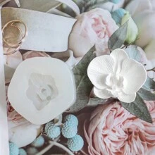 1 pieza Nuevo molde de silicona con forma de rosa, herramienta de molde de decoración 3D de mariposas orquídea para velas de jabón, artesanía de resina y arcilla polimérica, suministros hechos a mano para decoración de regalos de boda, graduación y fiesta de cumpleaños