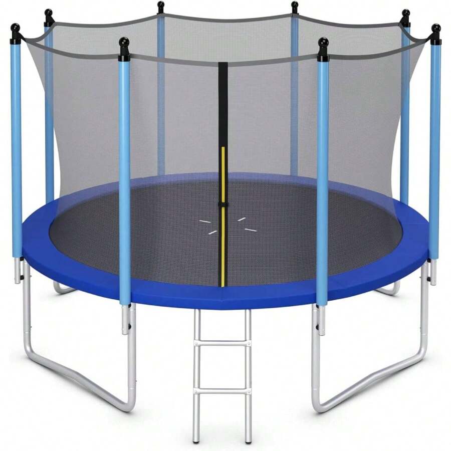 φ244/305/366/427cm Trampoline, Recreational Trampoline With Net, Outdoor/Backyard Trampoline For Adults - Silver - View 1