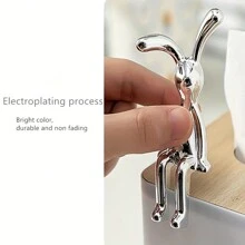 Silvery Bunny Rabbit Figurines Tabletop Desktop Ornament Craft Gifts For Home Decor Room Decor Garden Decor Holiday Gifts