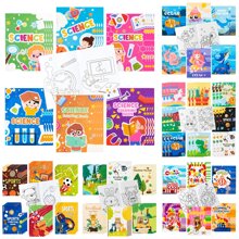 24 本儿童涂色书 DIY 混合/海洋/林地科学/嘉年华主题艺术书 制作自己的创意彩色小册子 DIY 绘画地图册 填写彩色笔记本 作为生日礼物 学校绘画课教学用品 家庭派对游戏玩具学校、学生、文具、学校用品活动书籍、儿童绘画、彩色小册子、涂色书、儿童玩具、地图集、涂色书、儿童涂色书、儿童涂色书、儿童派对礼物、儿童玩具、儿童活动 - 彩色 - 查看 1