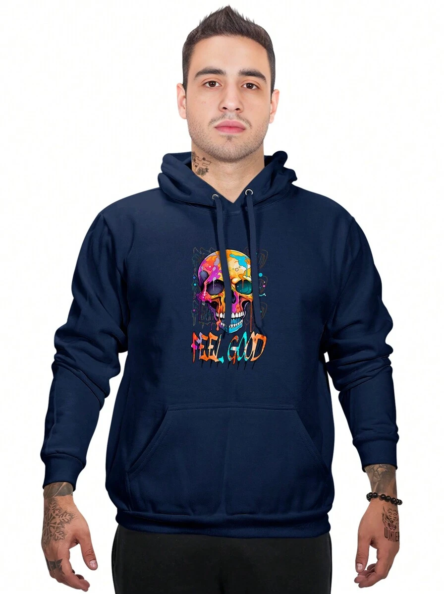 Men Sweatshirts - 藏蓝色 - 查看 1