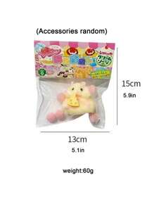 隨機可愛的毛絨仓鼠壓力釋放擠壓玩具 - 彩色 - 查看 3