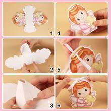 50PCS Baby Shower Baptism Favor Christening Gifts Box For Girl  First  Decor - Pink - View 6