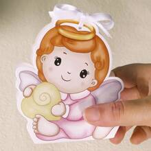 50PCS Baby Shower Baptism Favor Christening Gifts Box For Girl  First  Decor - Pink - View 5