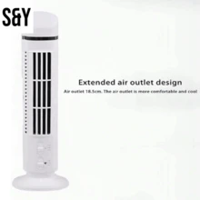 S&Y FAN WITH LED LAMP ON HEAD, Bladeless Vertical Cooling Tower Fan With Light 3W 2 Speeds For Office (White) Hugtrwg - 彩色 - 查看 6