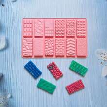 New Silicone Mold 12 Cavity Break Apart Mould 3D DIY Tools Decorating Mold - Pink - View 1