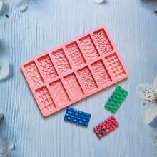 New Silicone Mold 12 Cavity Break Apart Mould 3D DIY Tools Decorating Mold - Pink - View 3