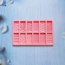 New Silicone Mold 12 Cavity Break Apart Mould 3D DIY Tools Decorating Mold - Pink - View 5