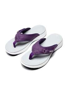 Women's Arch Support Flip Flops Comfortable Thong Sandals - 紫色 - 查看 5