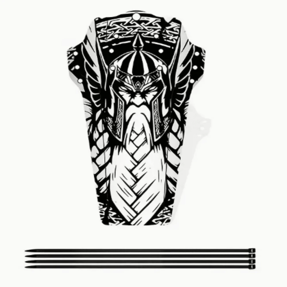 Dh/Am Mountain Bike Mudguard Front/Rear Fender Set, Suitable For Road Bikes And Fixed Gear Bikes - Black and White - View 1