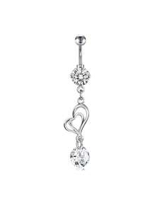 1pc 14G Dangle Belly Button Ring For Women Girls Stainless Steel Belly Button Navel Piercing CZ Dangle Belly Piercing Body Jewelry - Belly ring - View 13