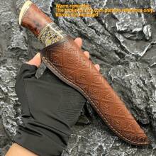 Funda De Cuero Universal De Gran Tamaño Para Cuchillo (cuchillo No Incluido) - Marrón - Ver 2