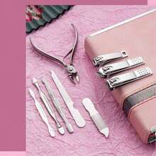 Juego De Cuchillos De Pedicura De Acero Inoxidable De 26 Pie - Rosa - Ver 3