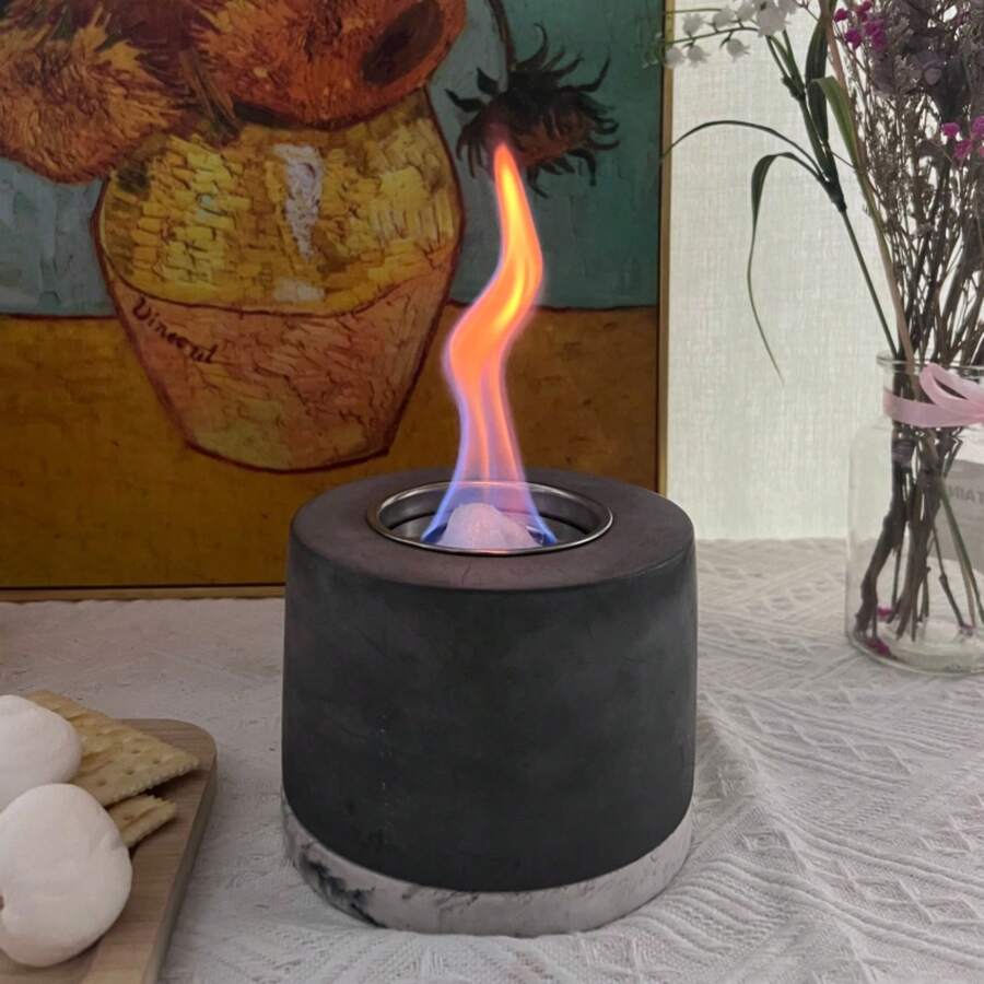 Outdoor Tabletop Fireplaces Top Table Gel Bio Ethanol Fireplace Concrete Outdoor Fire Pits