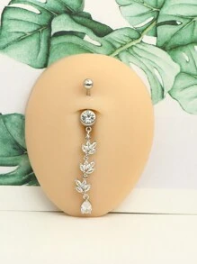 1pc 14G Dangle Belly Button Ring For Women Girls Stainless Steel Belly Button Navel Piercing CZ Dangle Belly Piercing Body Jewelry - Belly ring - View 6