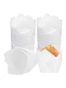 Tulip Cupcake Liners, Muffin Liners For Baking By Baker's Signature – Parchment Paper Cups Cupcake Wrappers – Perfect Size, Sturdy, Greaseproof & Easy To Use-25/50/100/120pcs