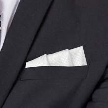 1 Pièce Mouchoir De Poche En Soie À Carreaux Pour Costume D'affaires Formel De Mariage Pour Homme