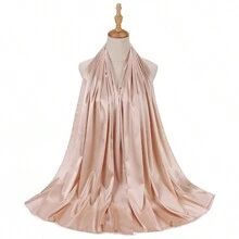 1pc Soft Satin Shiny Hijab Scarf For Women - Multicolor - View 9