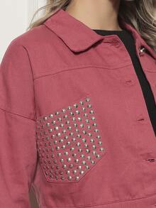 Women Jackets - 藕粉色 - 查看 4